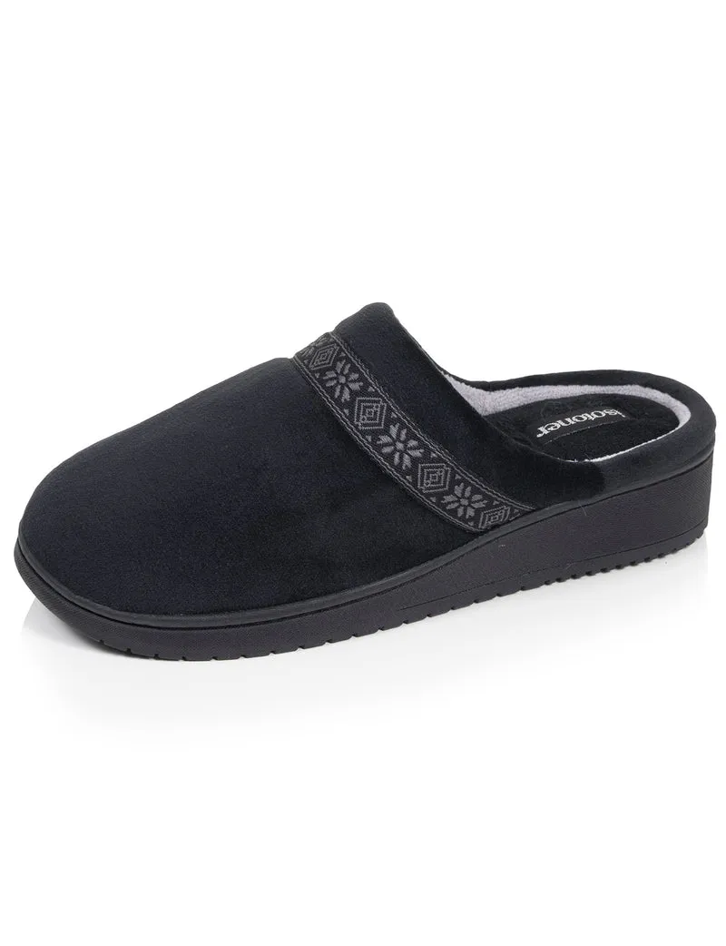 Chaussons Mules Femme talon Noir