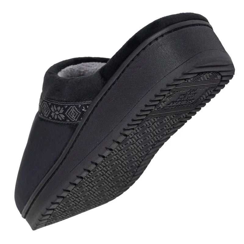 Chaussons Mules Femme talon Noir