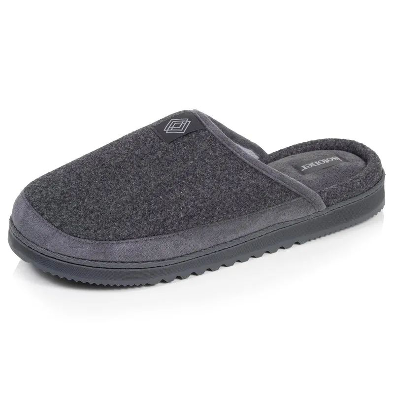 Chaussons Mules Homme Gris semelle crantée