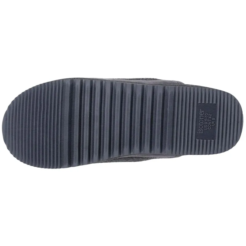 Chaussons Mules Homme Gris semelle crantée