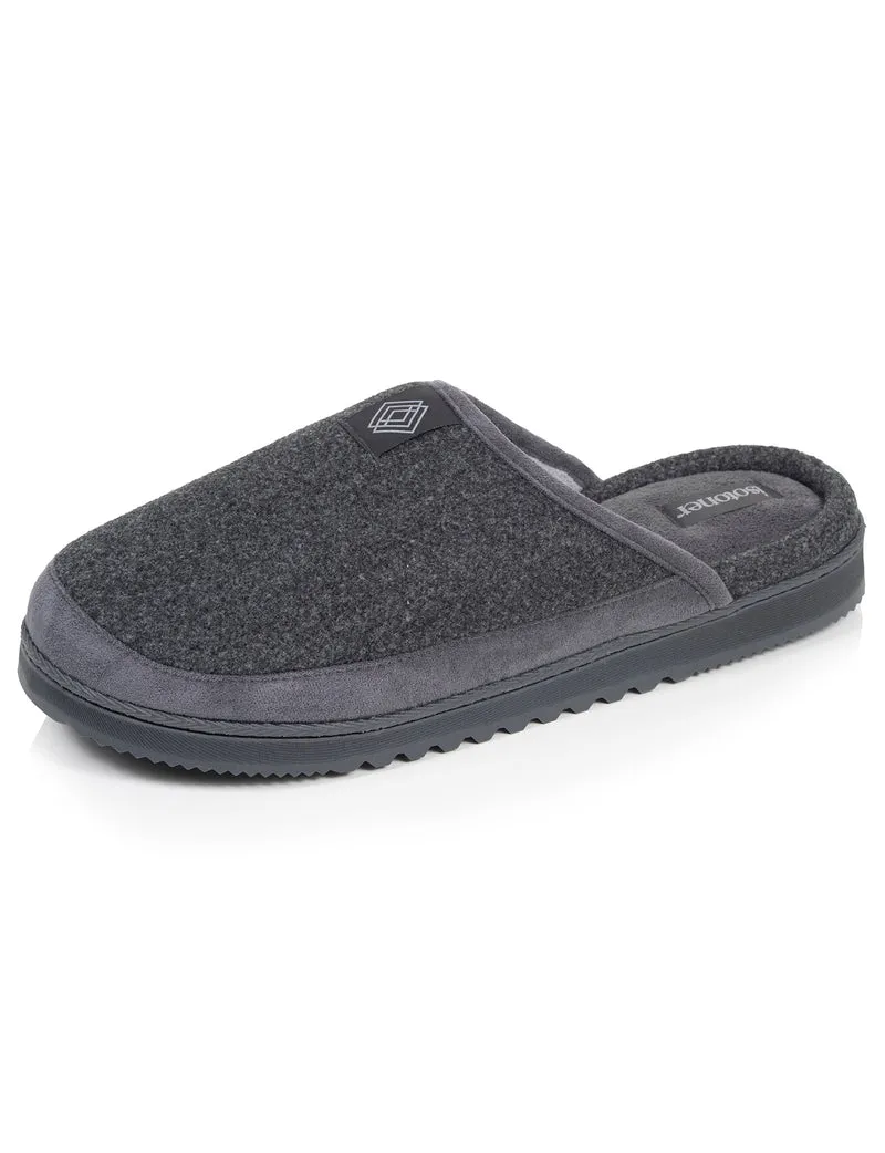 Chaussons Mules Homme Gris semelle crantée