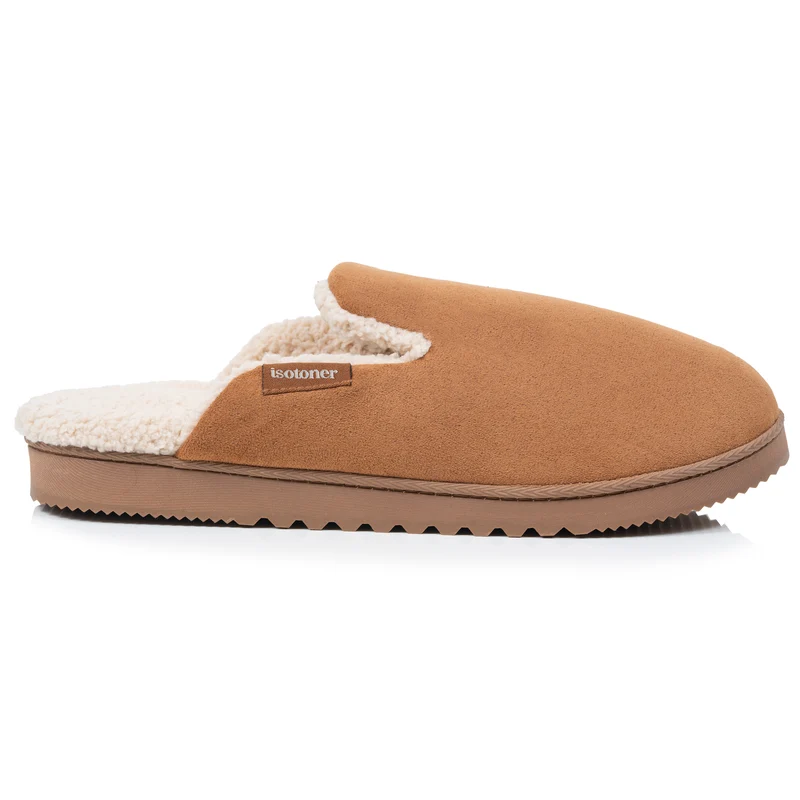 Chaussons Mules Homme Camel sherpa