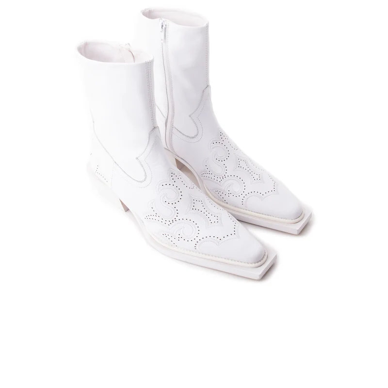Frantz White Leather