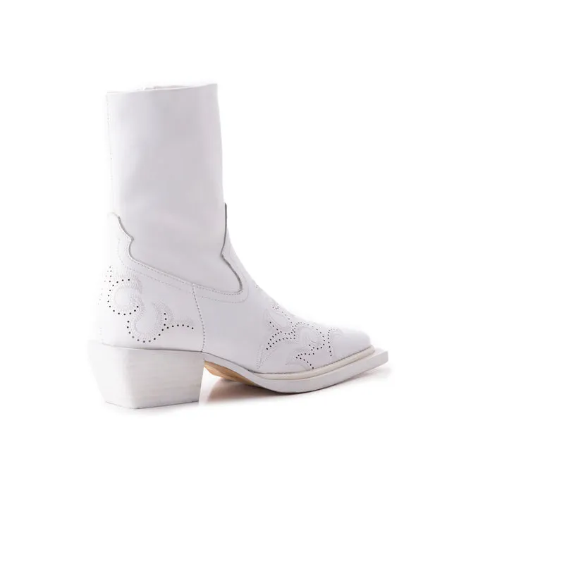 Frantz White Leather