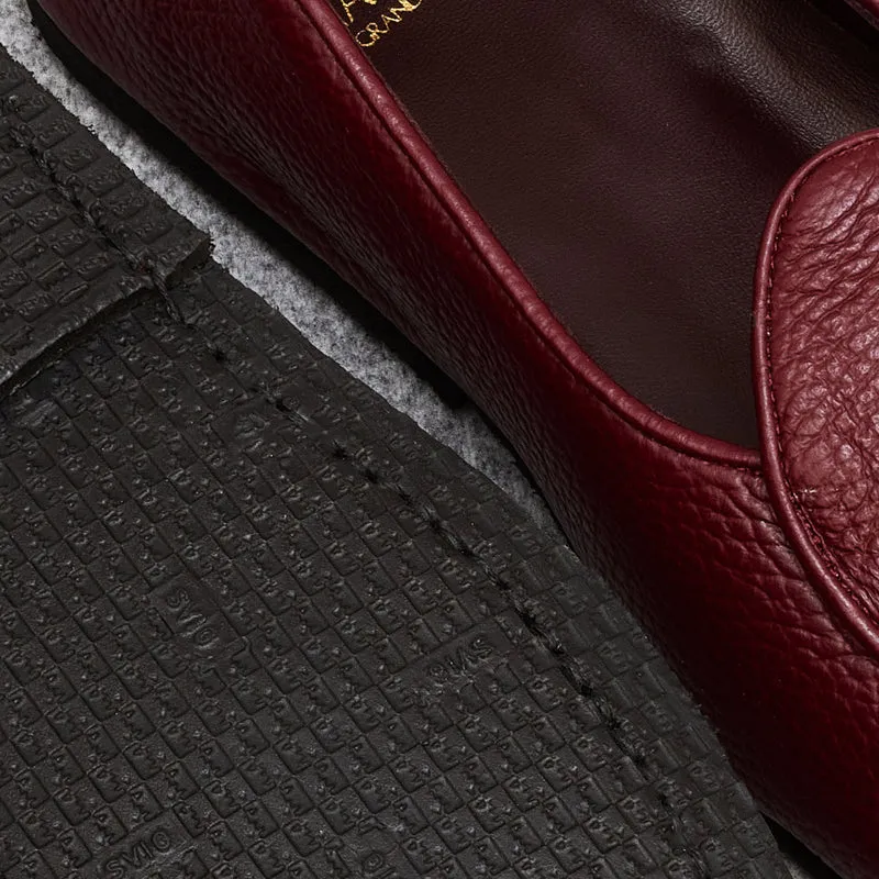 Chaussons Bordeaux - Cuir grainé