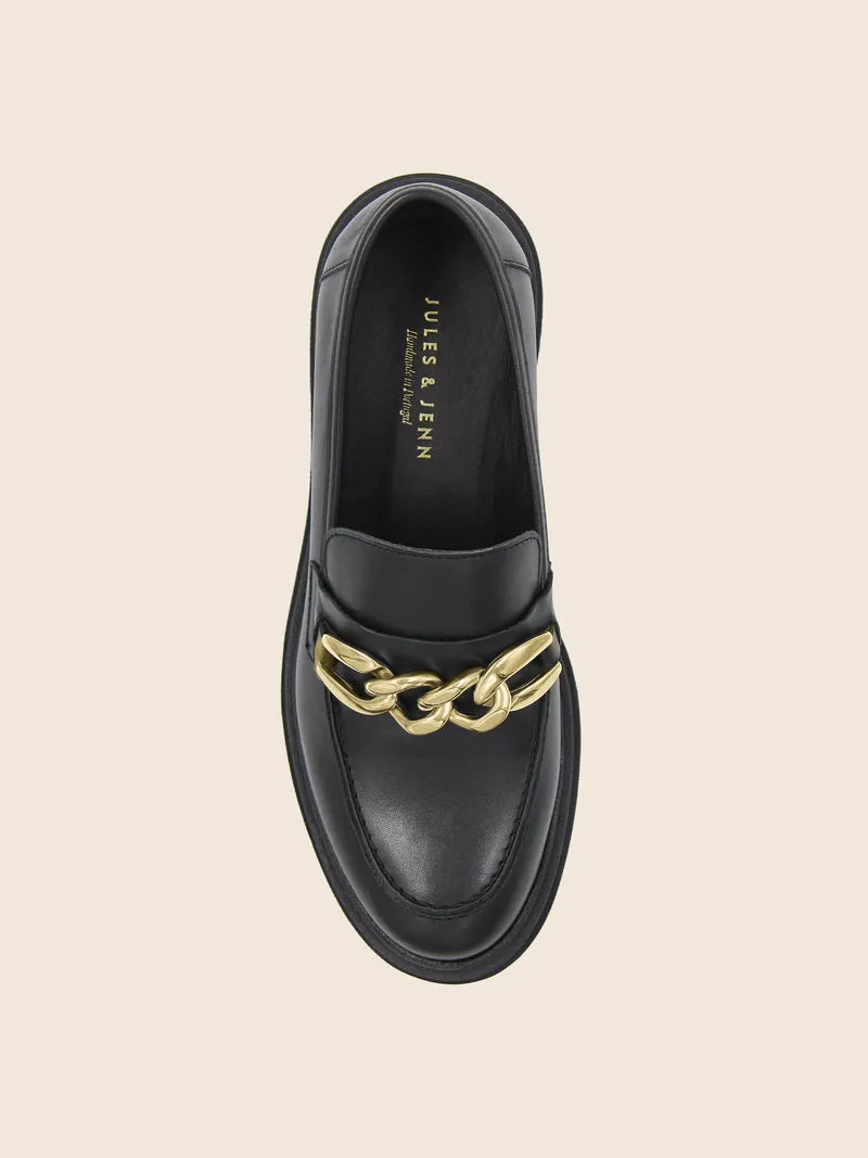 Mocassins crampons cuir noir