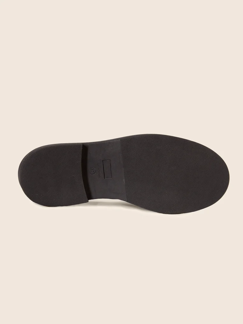 Bottines fourrées basses cuir noir