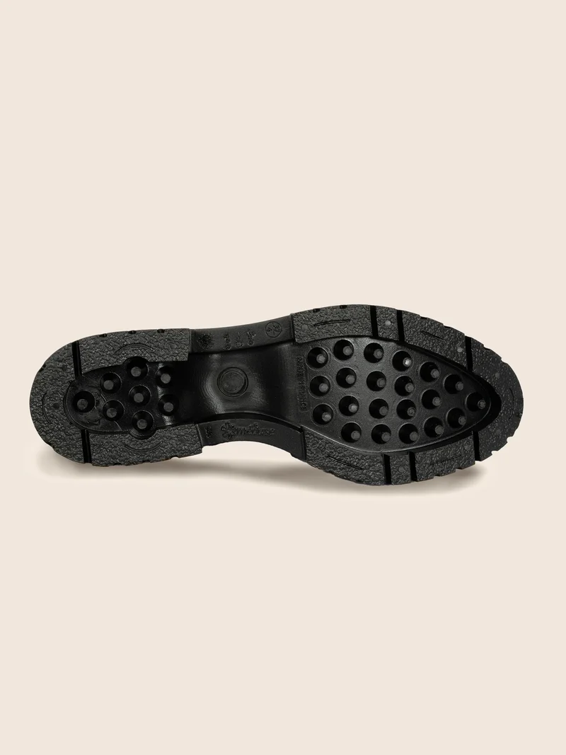 Bottines de pluie crantées noir léopard