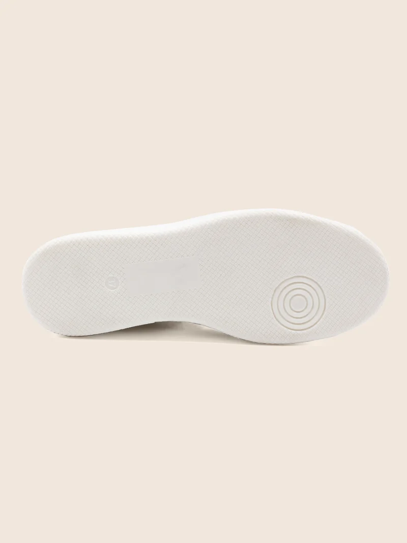 Baskets montantes cuir blanc rose