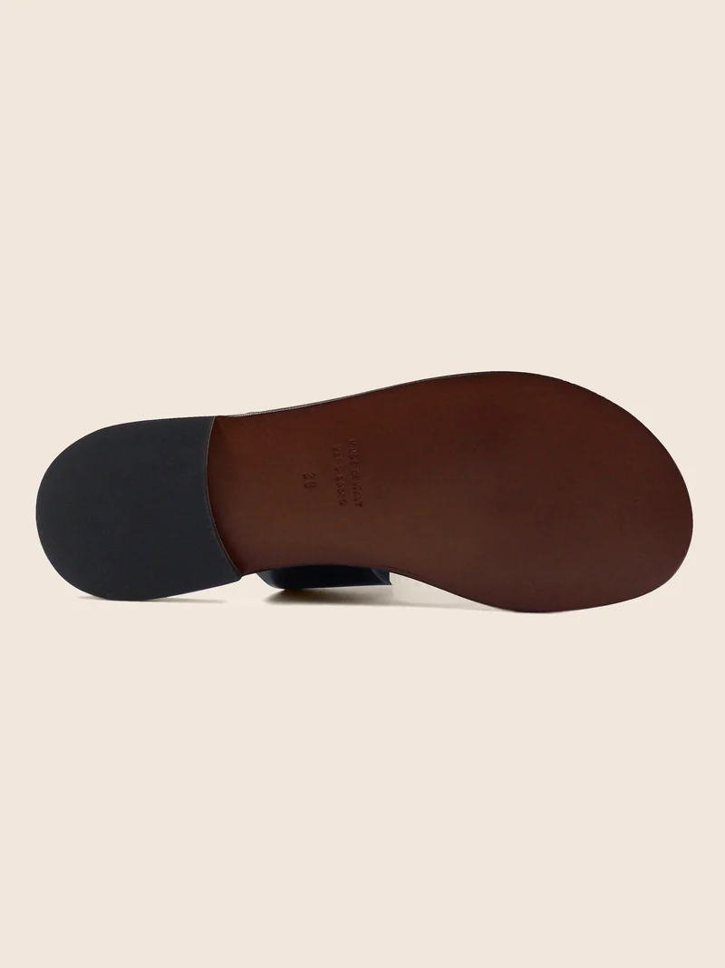 Sandales boucle cuir noir