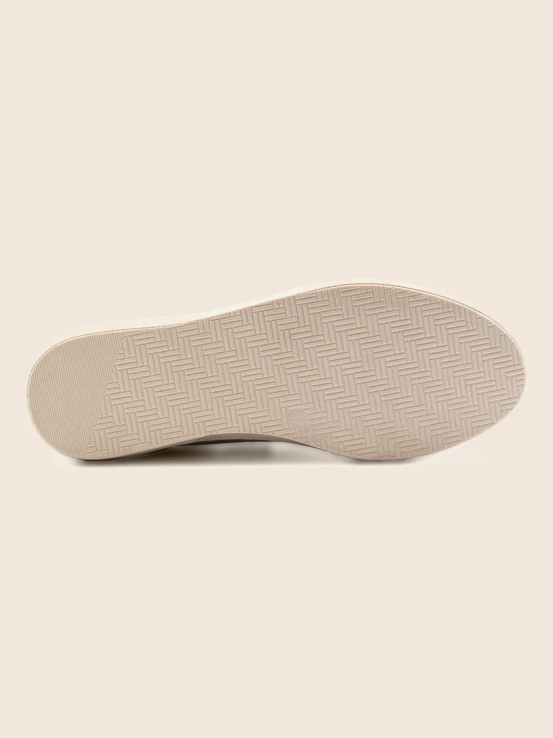 Baskets scratch cuir daim kaki doré