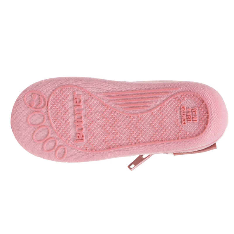 Chaussons Bottillons zip Bébé Rose Léopard