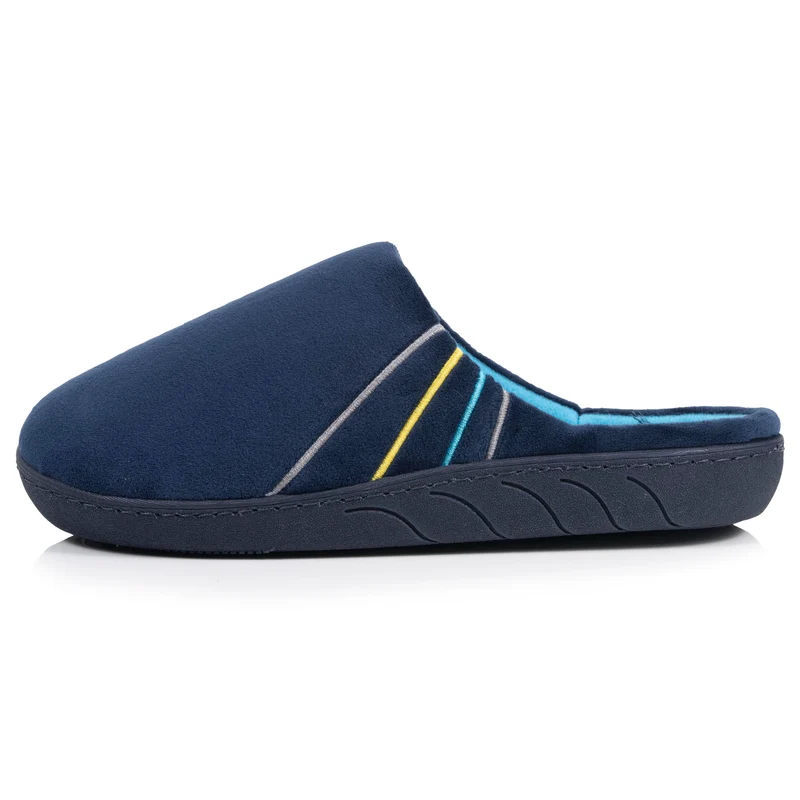 Chaussons Mules Junior velours Marine