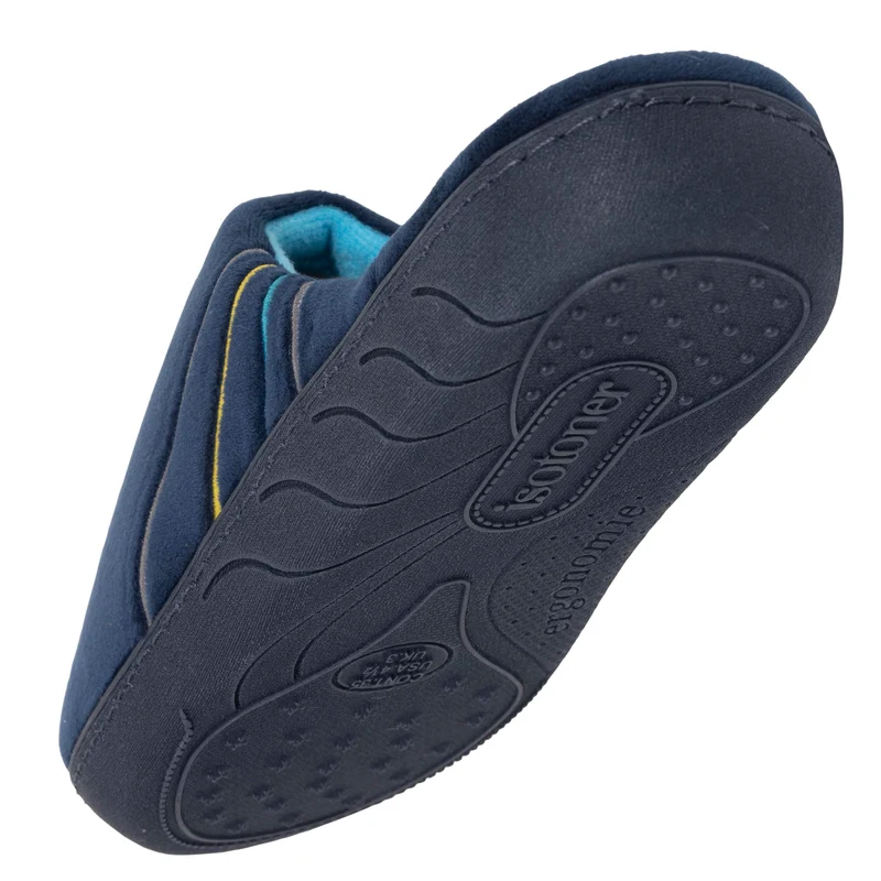 Chaussons Mules Junior velours Marine