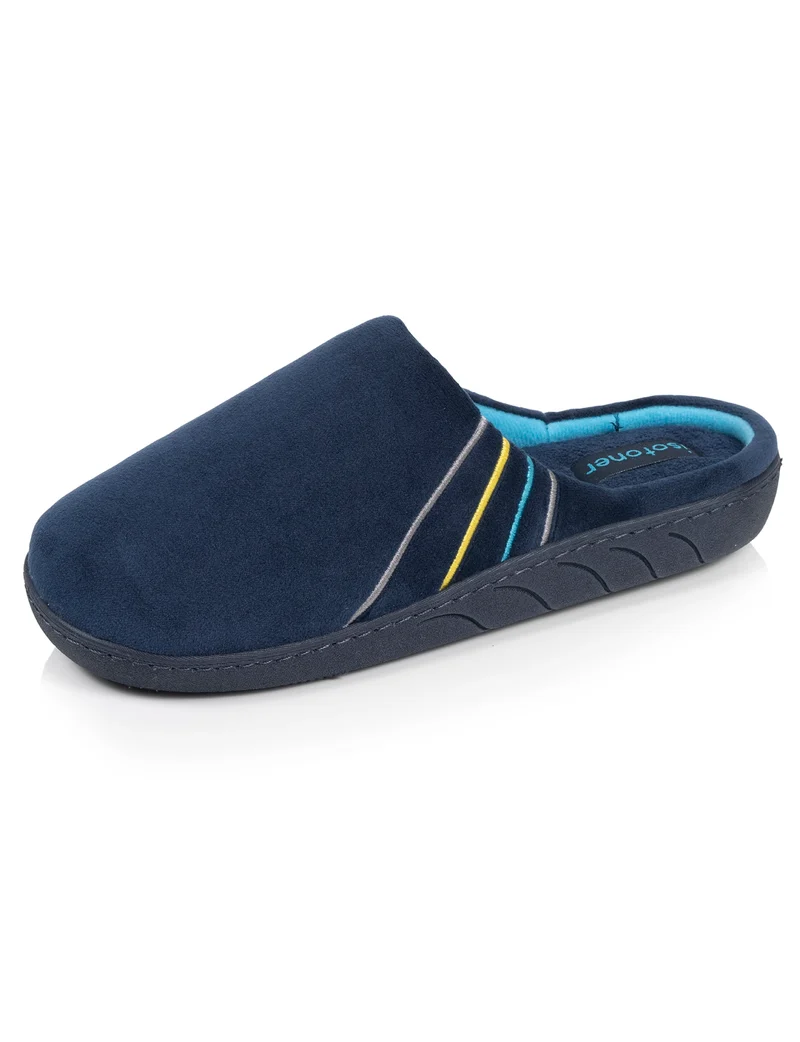 Chaussons Mules Junior velours Marine