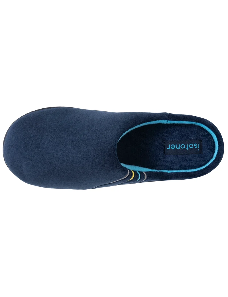 Chaussons Mules Junior velours Marine