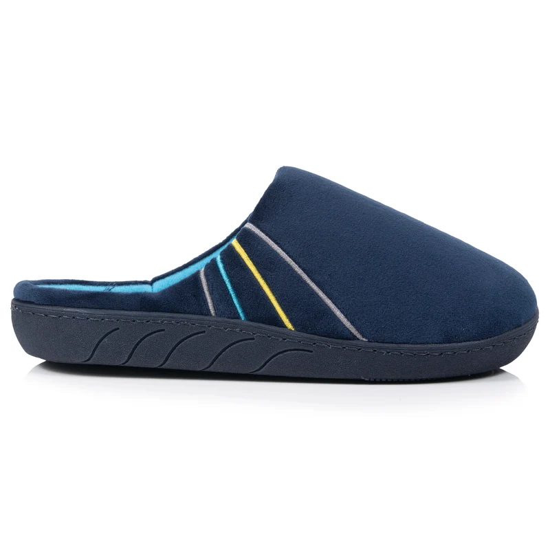 Chaussons Mules Junior velours Marine