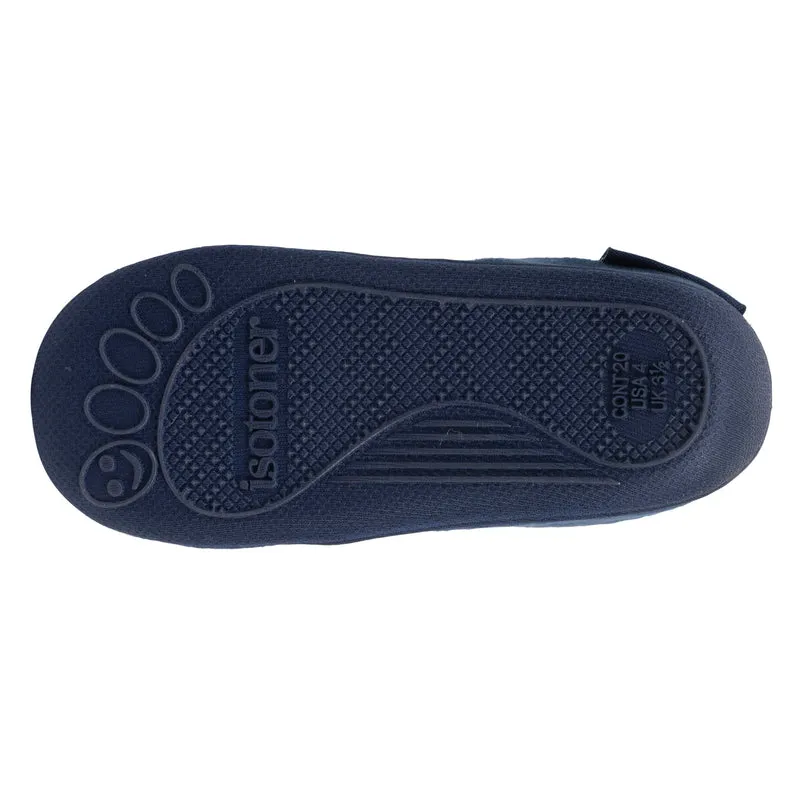 Chaussons Bottillons zip Bébé Velours Marine