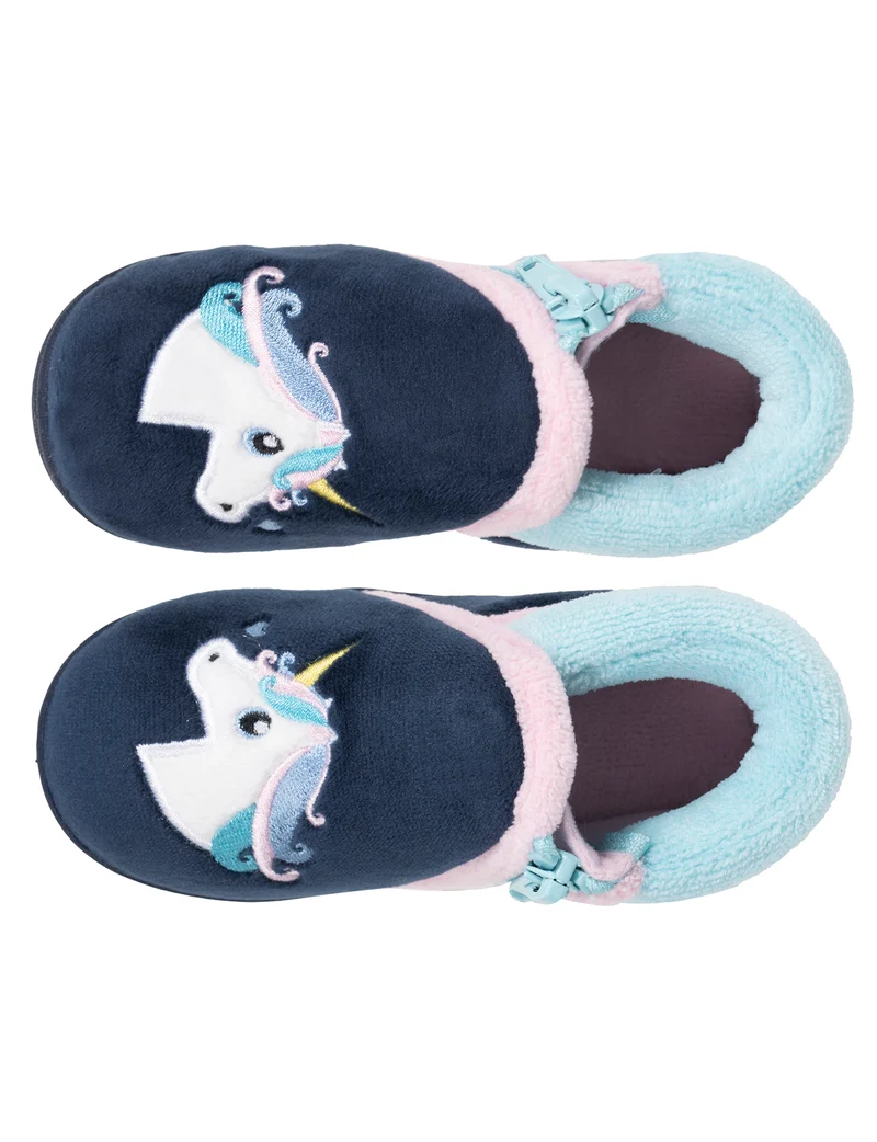 Chaussons Bottillons zip Bébé Velours Marine