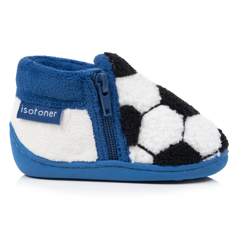Chaussons Bottillons zip Bébé Bleu