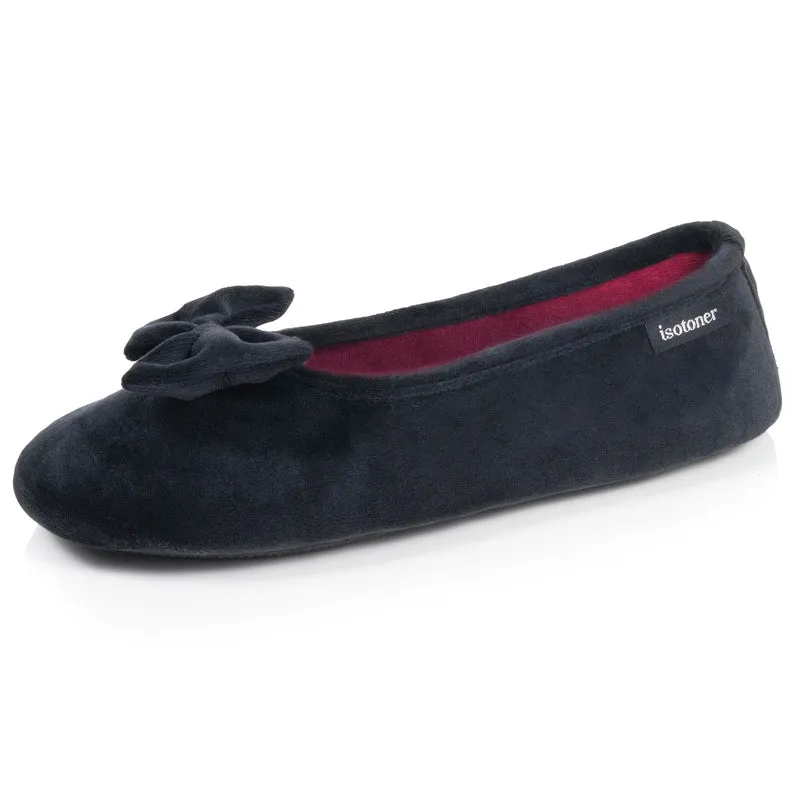 Chaussons Ballerines Femme Noir rayures