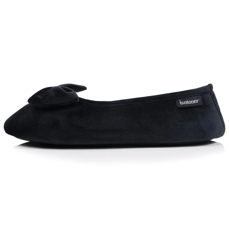 Chaussons Ballerines Femme Noir rayures
