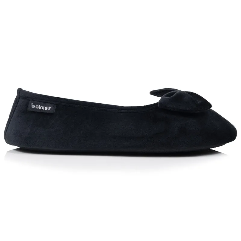 Chaussons Ballerines Femme Noir rayures