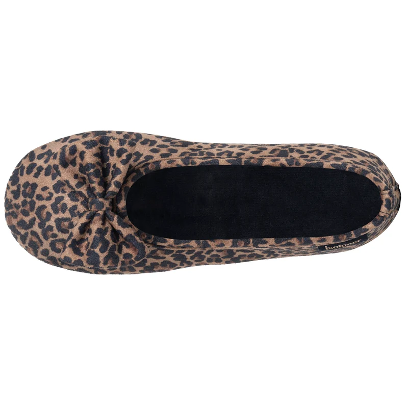 Chaussons Ballerines Femme Léopard foncé