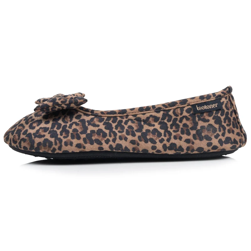 Chaussons Ballerines Femme Léopard foncé
