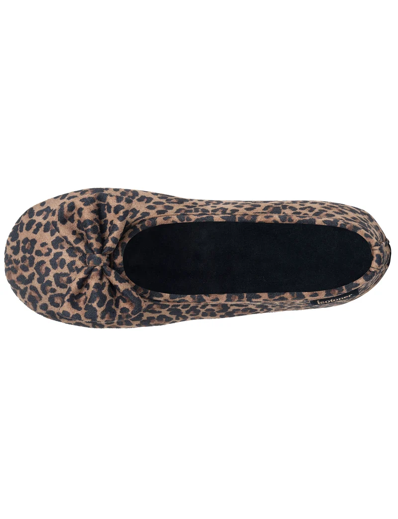 Chaussons Ballerines Femme Léopard foncé