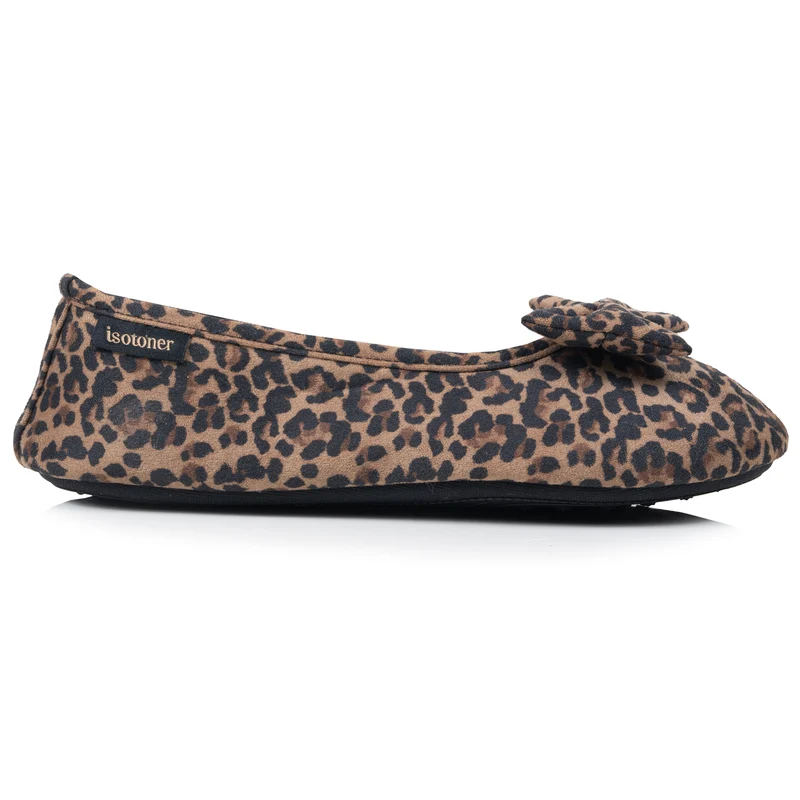 Chaussons Ballerines Femme Léopard foncé