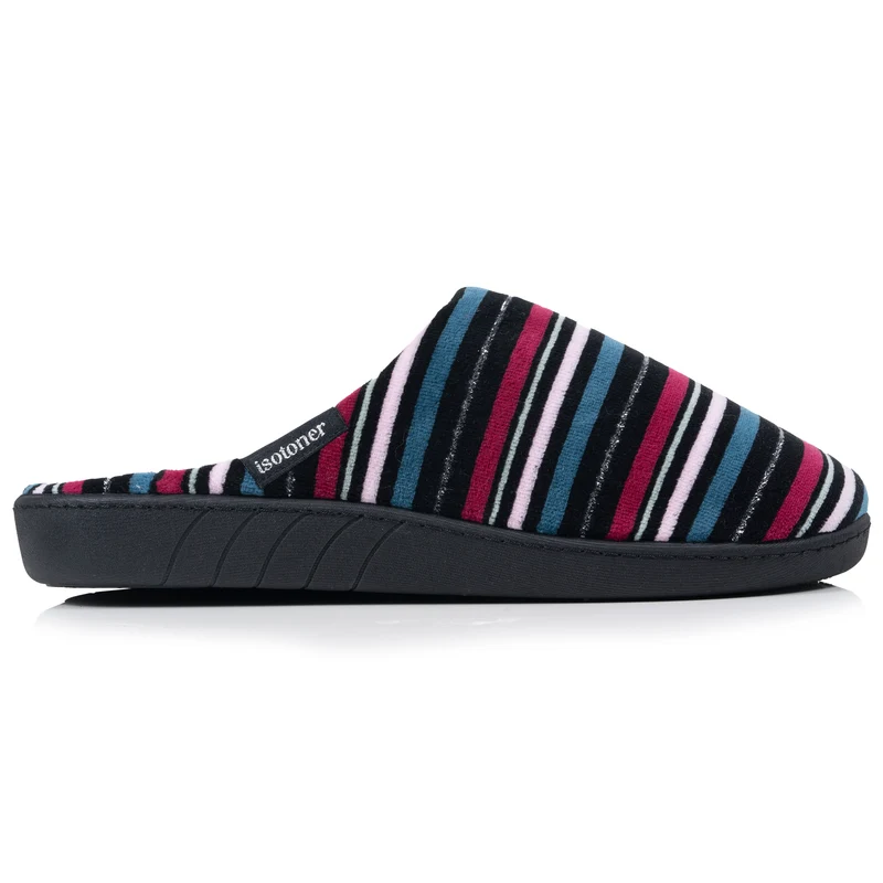 Chaussons Mules Femme Rayures canard