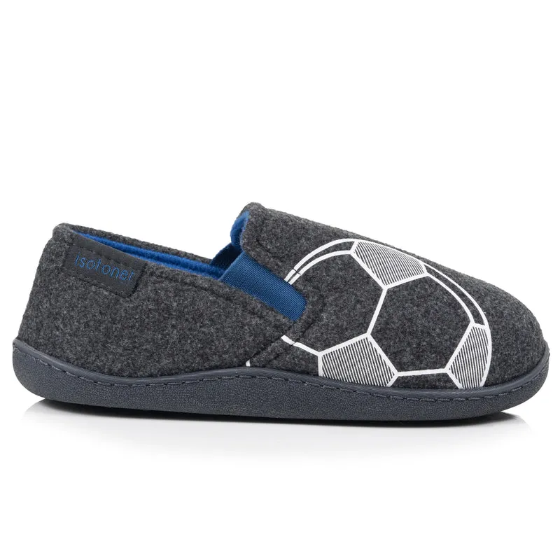 Chaussons Mocassins Enfant Gris Chiné