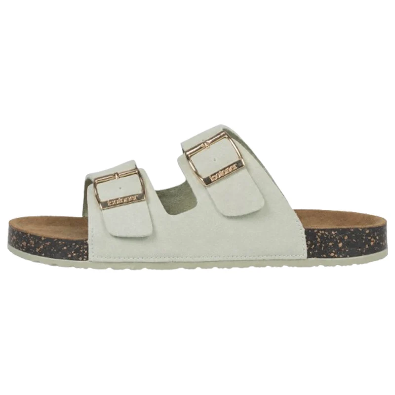 Mules sandales Femme double bride Vert d'eau