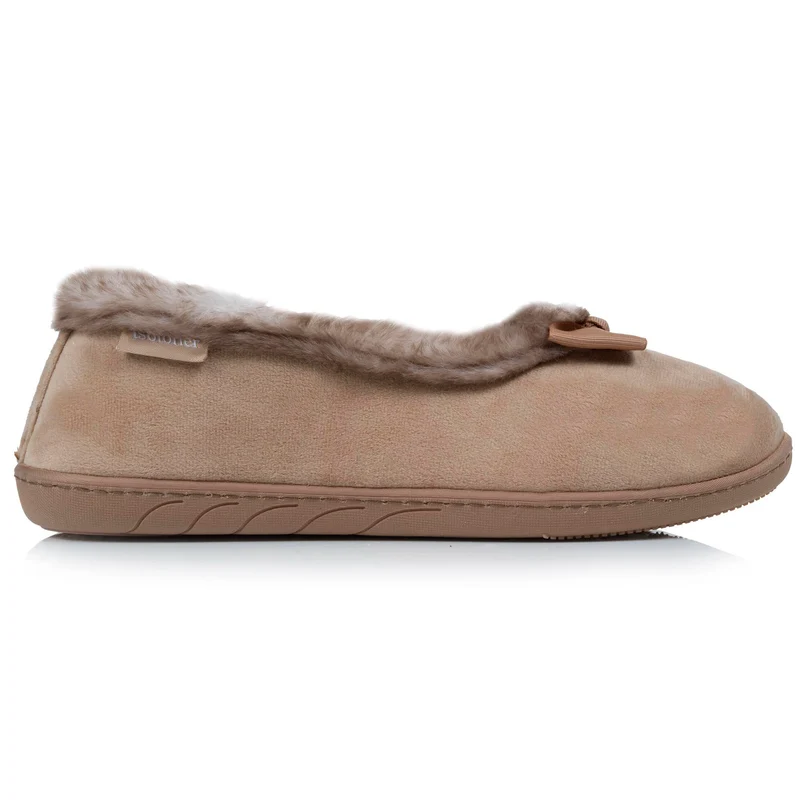 Chaussons ballerines recyclées Femme Camel