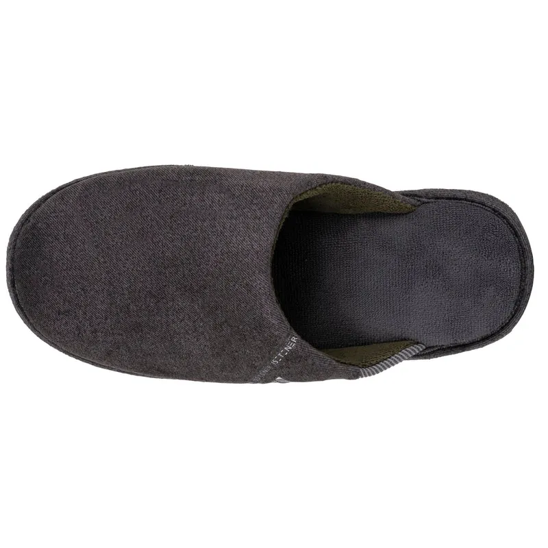 Chaussons mules plates Homme Gris chiné