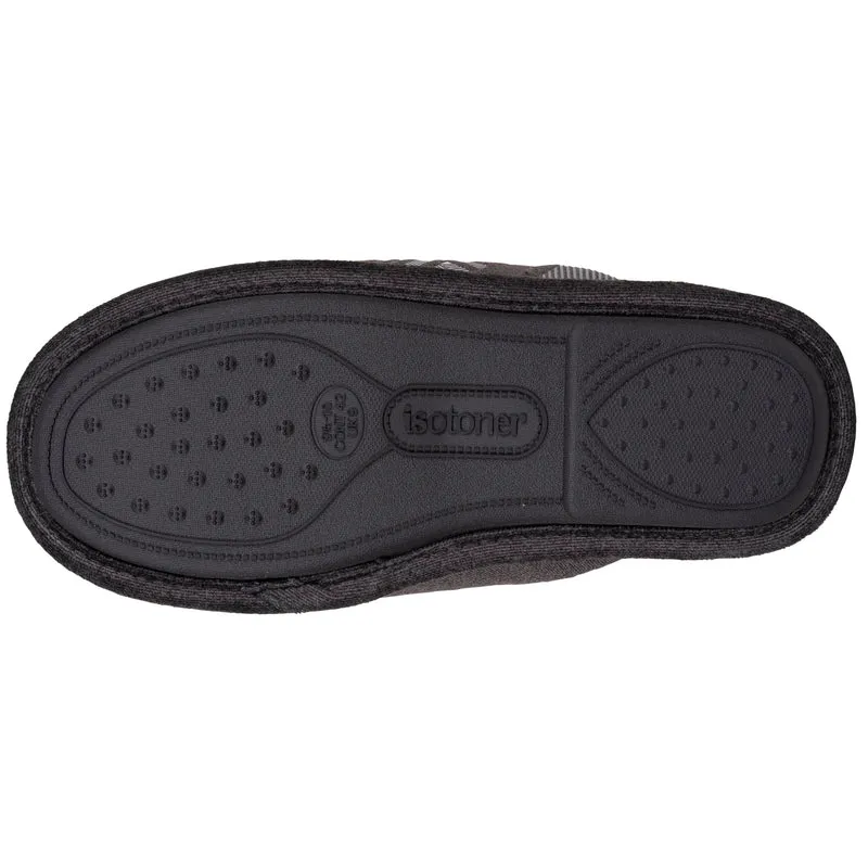Chaussons mules plates Homme Gris chiné