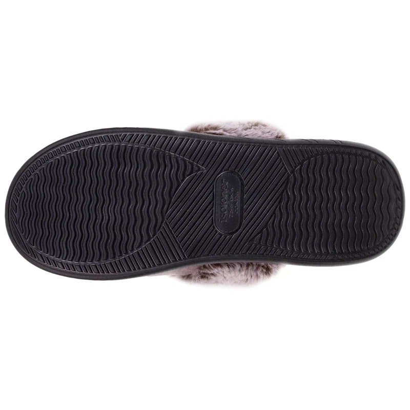 Chaussons mules Femme chat Taupe