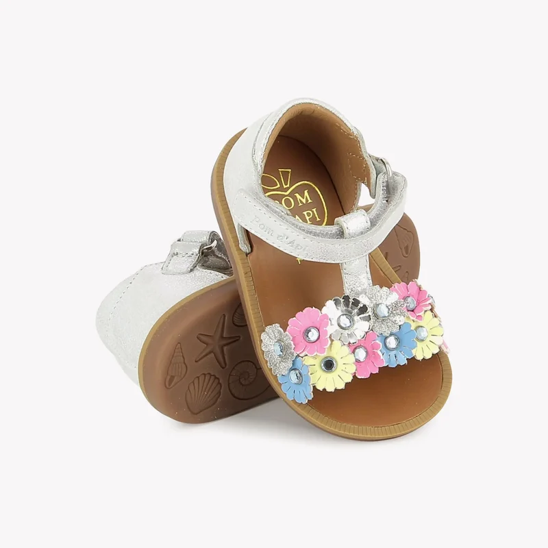 POPPY STRASS FLOWERS - MUESTRA - SILVER-MULTI