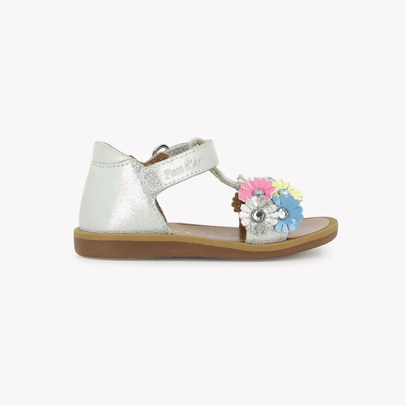 POPPY STRASS FLOWERS - MUESTRA - SILVER-MULTI