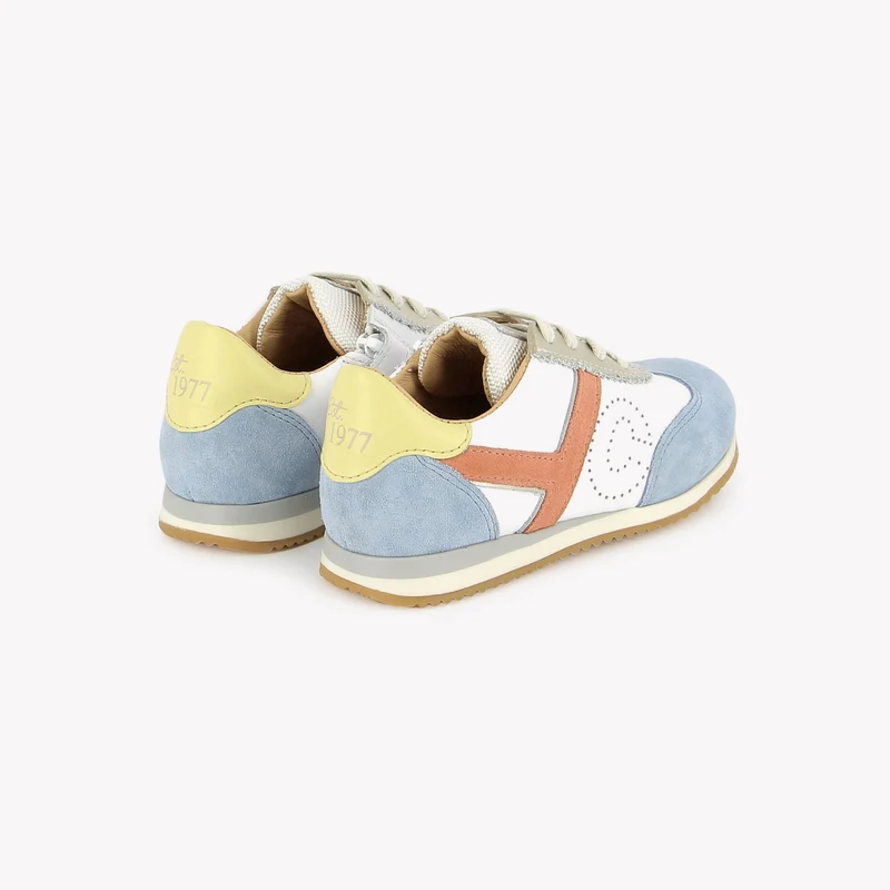 TC 77 - NAPPA-VELOURS - AZUL-BLANC-PLATINE
