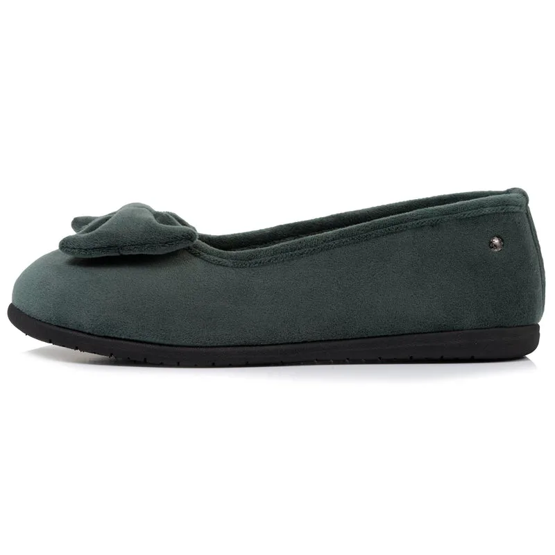 Chaussons ballerines confort Femme Sauge
