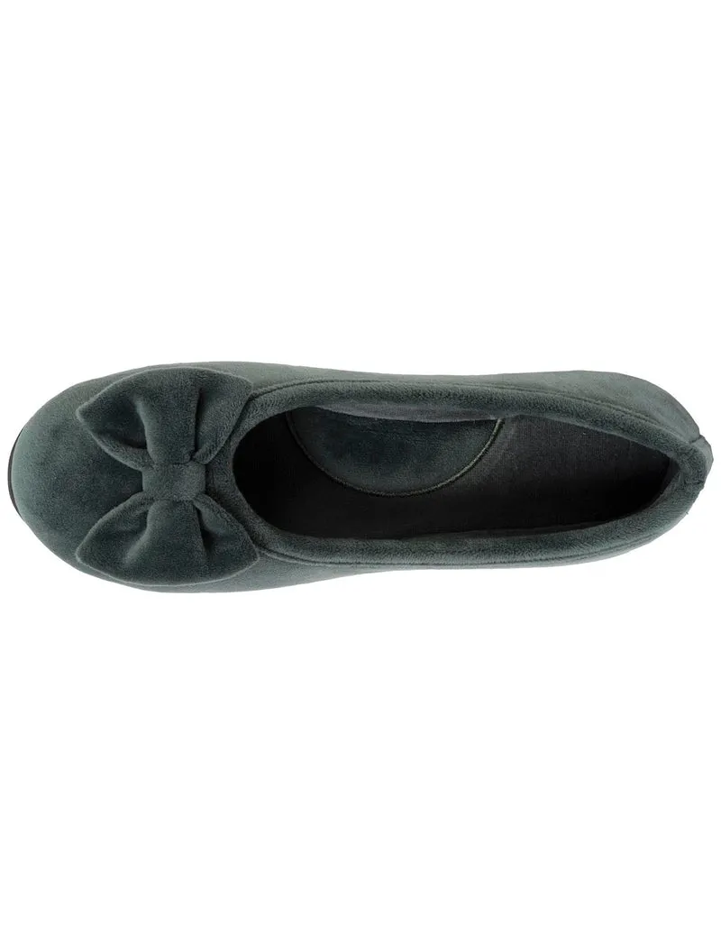 Chaussons ballerines confort Femme Sauge