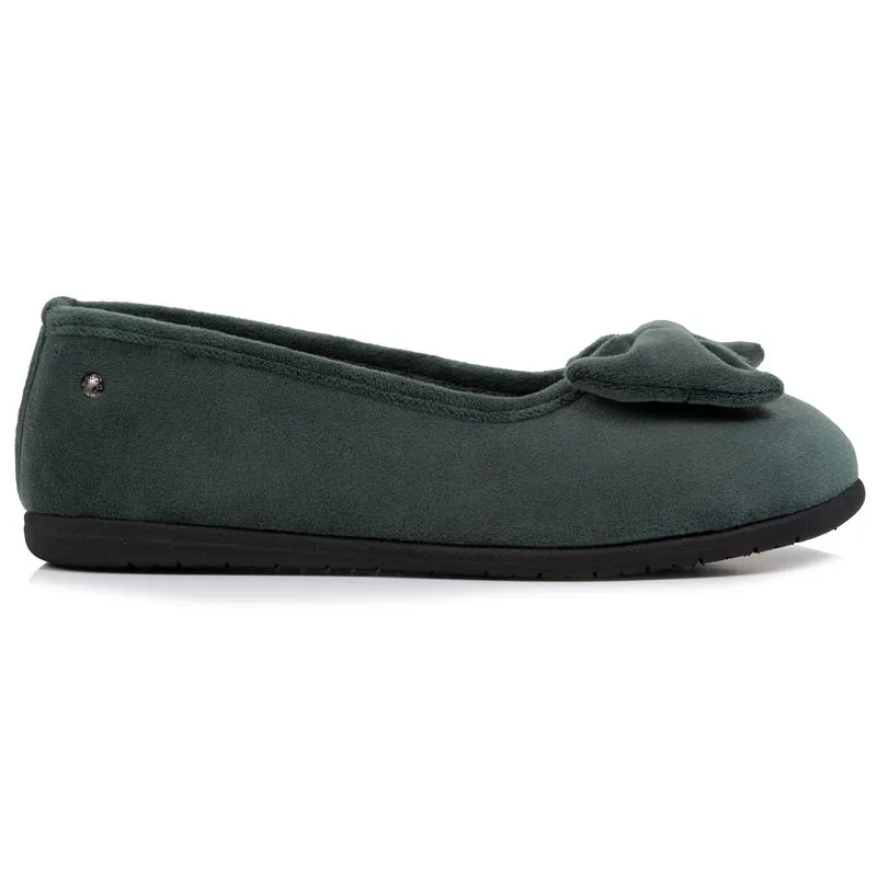 Chaussons ballerines confort Femme Sauge