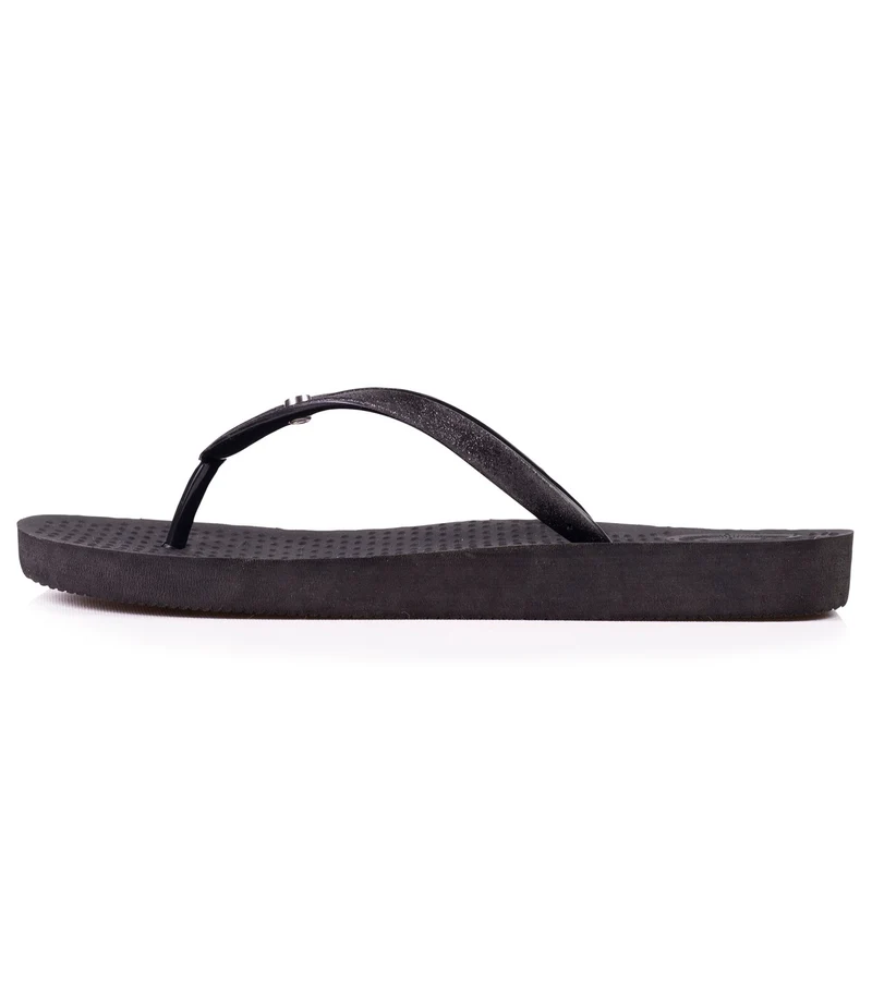 Tongs Femme tige paillettes Noir