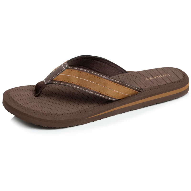 Tongs Homme tige large sport Marron