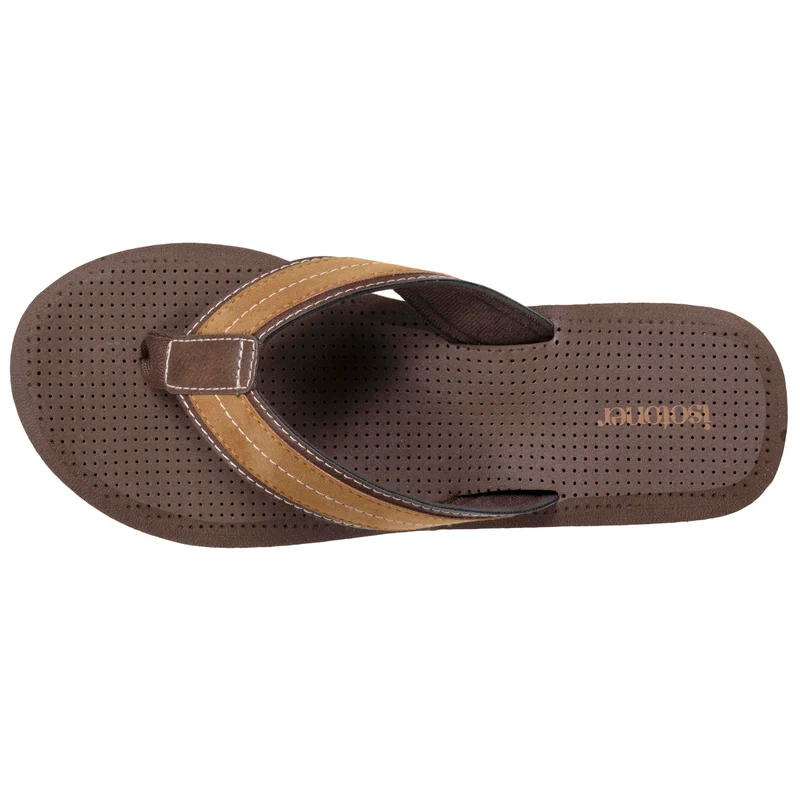 Tongs Homme tige large sport Marron