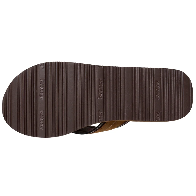 Tongs Homme tige large sport Marron