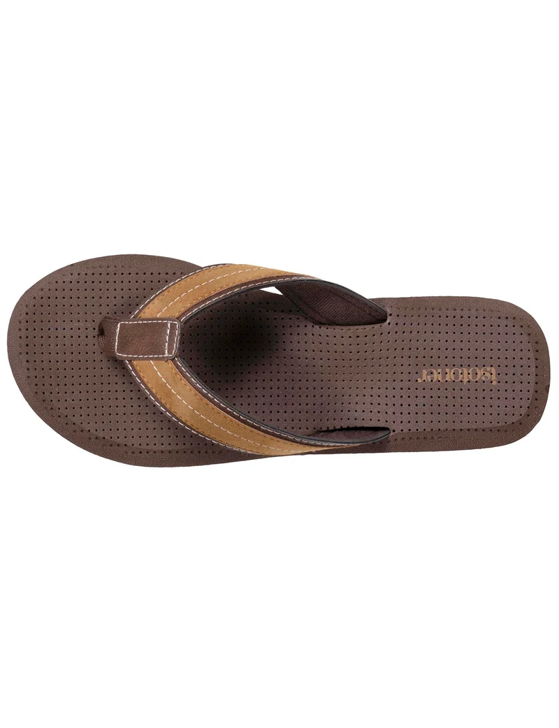 Tongs Homme tige large sport Marron