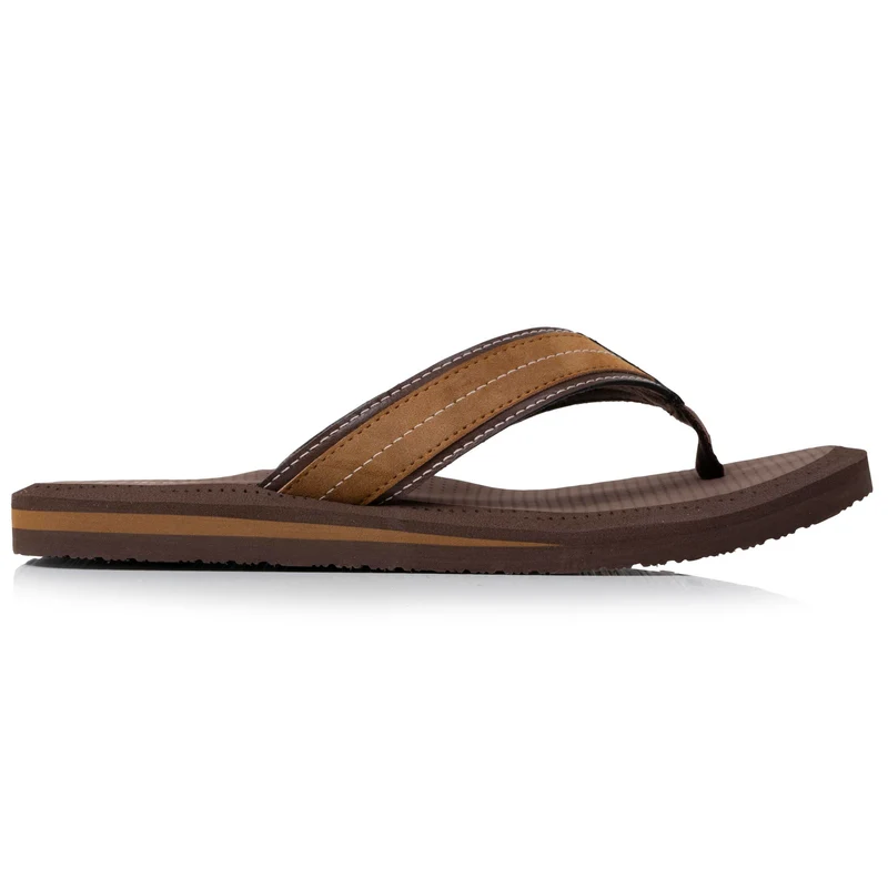 Tongs Homme tige large sport Marron